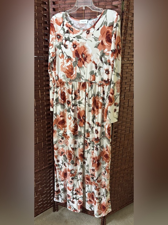 orange creek Dresses & Skirts - Orange Creek Floral Long Sleeve Maxi Dress